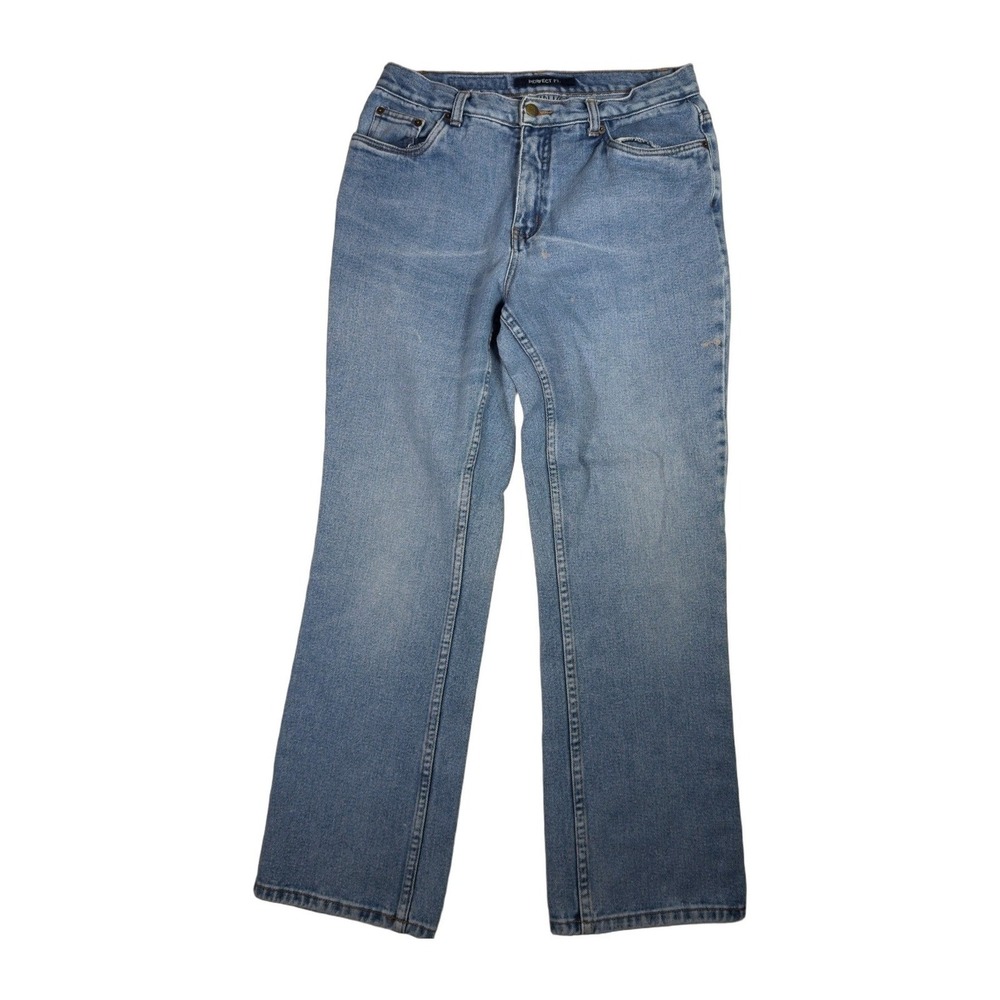 Bill‎ Blass Perfect Fit Jeans Womens 10 Light Wash Denim Classic Straight Blue